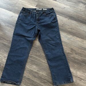 Jones New York Women's Straight Leg Jeans - Dark Blue 16W SHORT